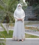 (Off-White) double part Abaya