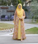 (Daisy yellow) double part Abaya