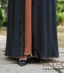 (Black and Caramel brown) Double Layered Abaya (1)