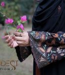 (Black and Caramel brown) Double Layered Abaya (1)