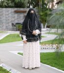 (Off-white) Printed Abaya
