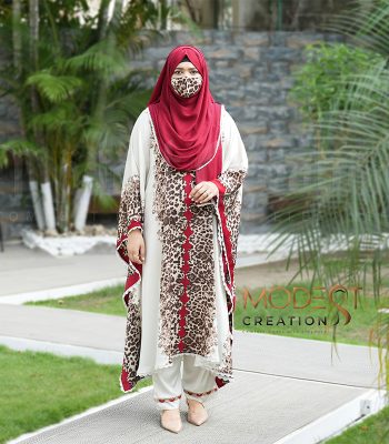 (Offwhite & Redish) Kaftan