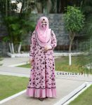 Pink Printed Abaya