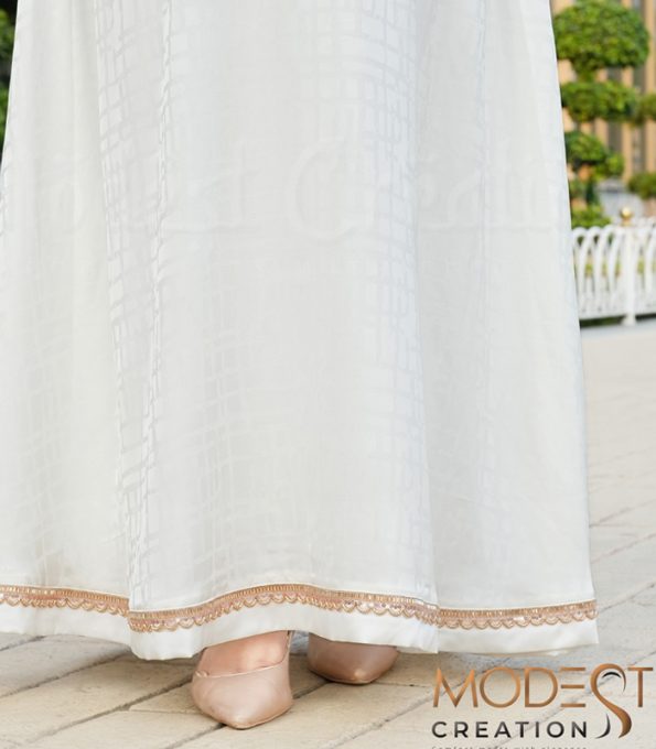 Double layered Abaya,Iris Walnut