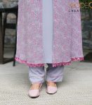 (Light Blue Gray& onion pink)kurti set (1)