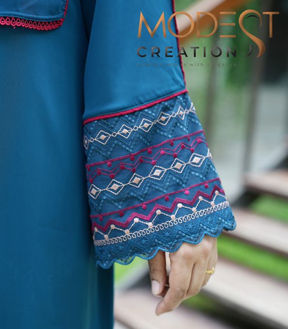 (Crystal Teal) Abaya