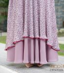 (Light Mauve color) double layered printed Abaya (1)