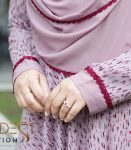 (Light Mauve color) double layered printed Abaya (1)