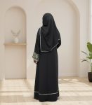 Elegant (Black) Abaya with Embroidered Sleeves