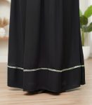 Elegant (Black) Abaya with Embroidered Sleeves