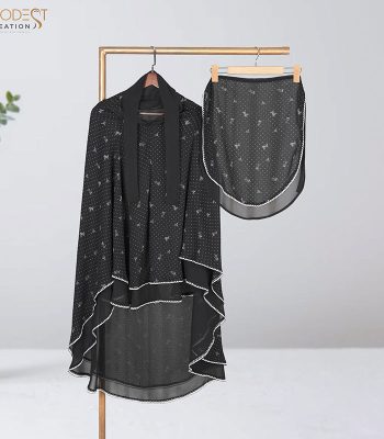 Classic Black Full Coverage (Fixed Hijab) Set