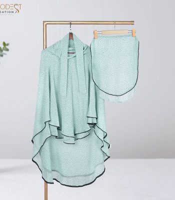 FH07-Mint Green Soft Full Coverage (Fixed Hijab) Set