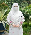 (Off-white) double part Abaya