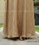 Dull Brown Embroidered Sleeve Abaya (1)