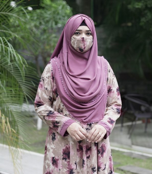 Floral Printed Gown-Style Abaya (1)