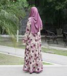 Floral Printed Gown-Style Abaya (1)